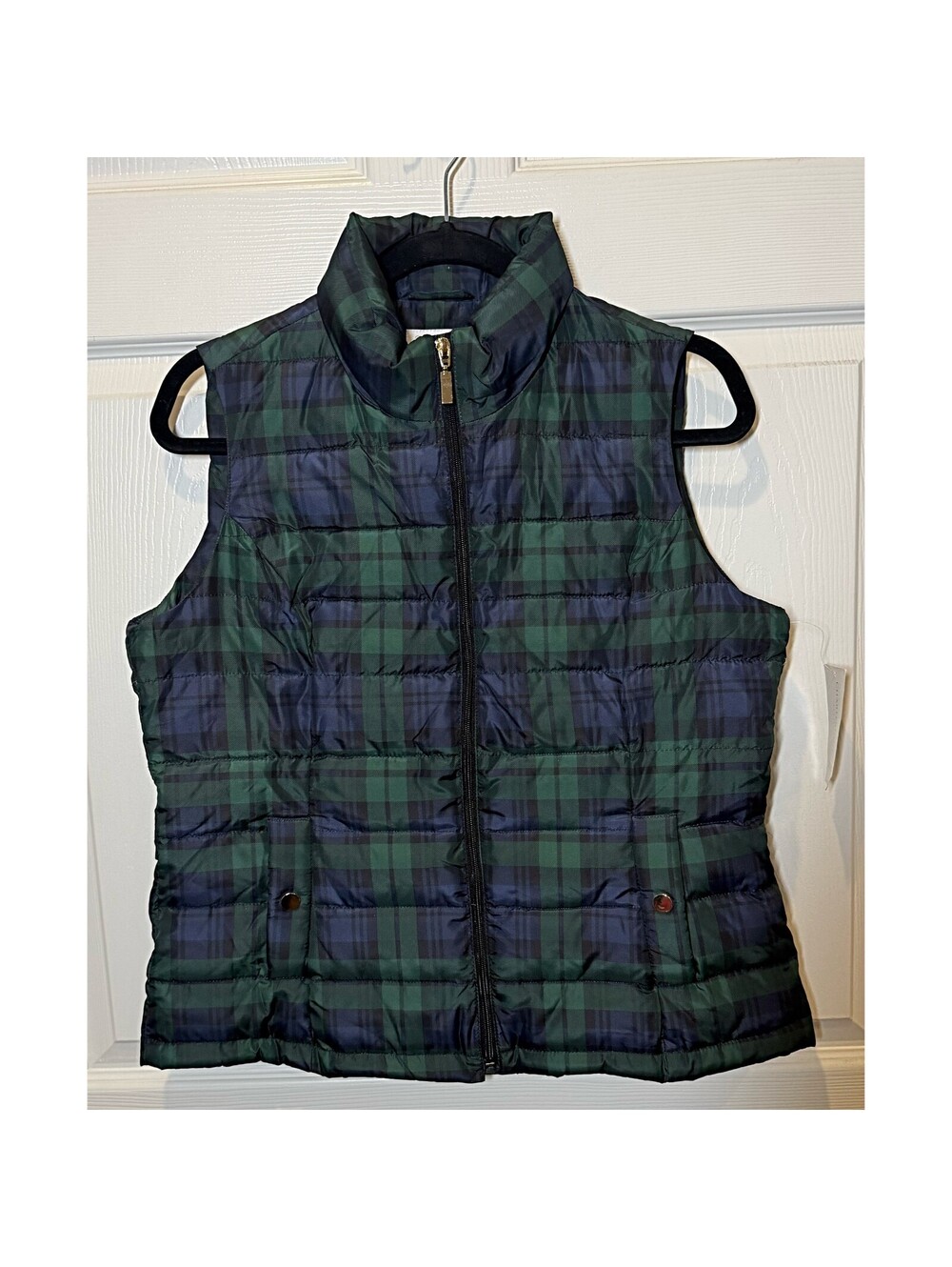 Plaid Puffer Vest